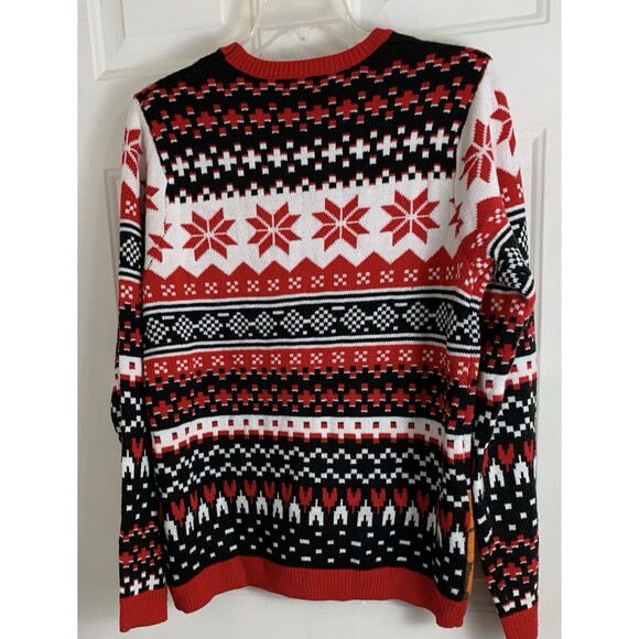 Holiday Time Ugly Christmas Sweater Men’s Size L Santa Pullover Shirt - Picture 2 of 7